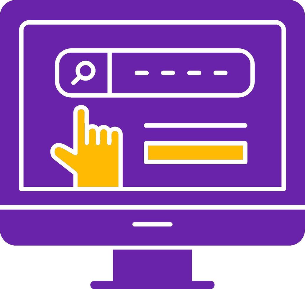 Featured Snippet Glyph Two Color Icon vector