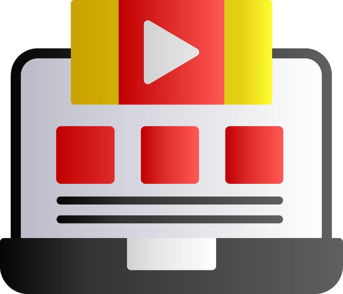 Live Stream Flat Gradient Icon vector