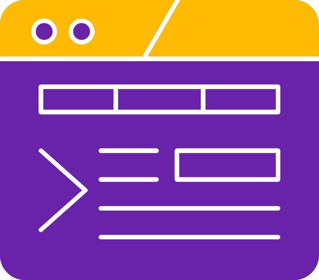 Meta Description Glyph Two Color Icon vector