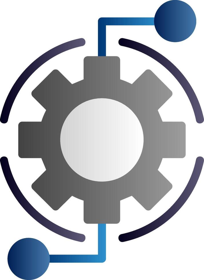 Business Automation Flat Gradient Icon vector