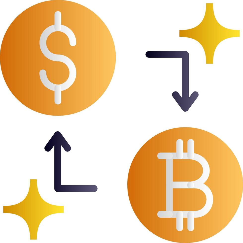 Currency Exchange Flat Gradient Icon vector