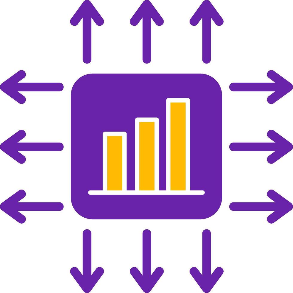Performance Marketer Glyph Two Color Icon vector