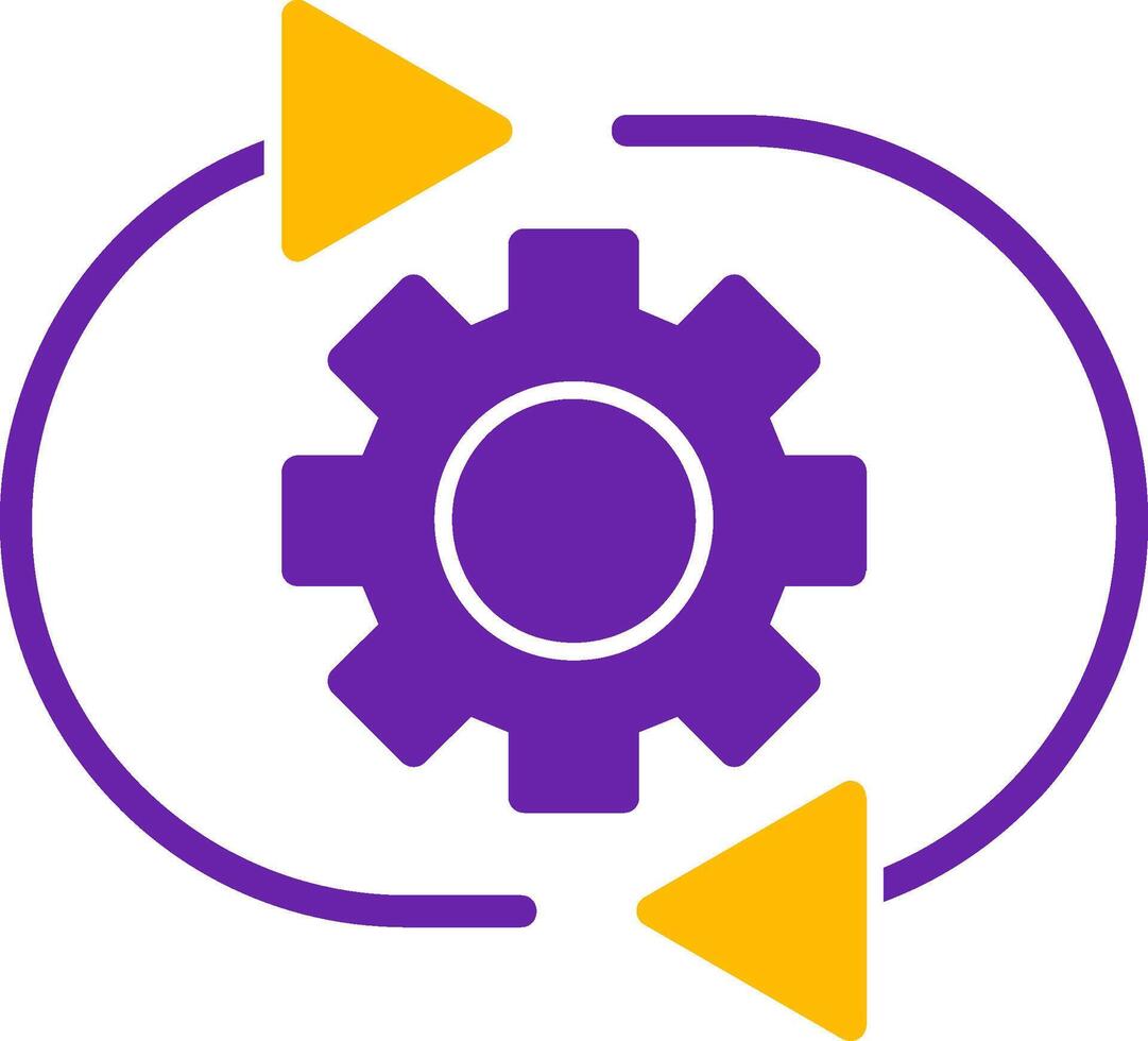 Optimization Glyph Two Color Icon vector