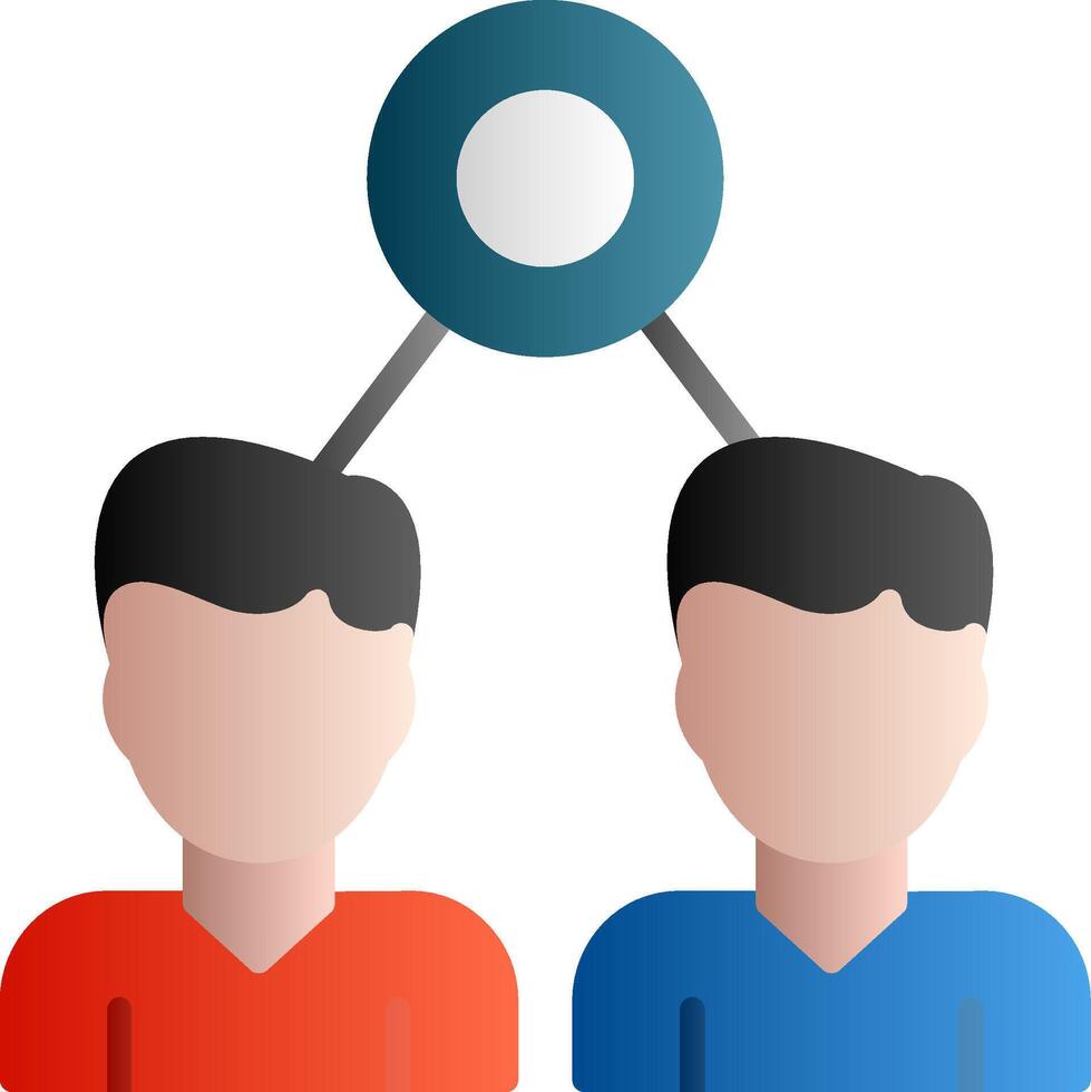 Lookalike Audiences Flat Gradient Icon vector