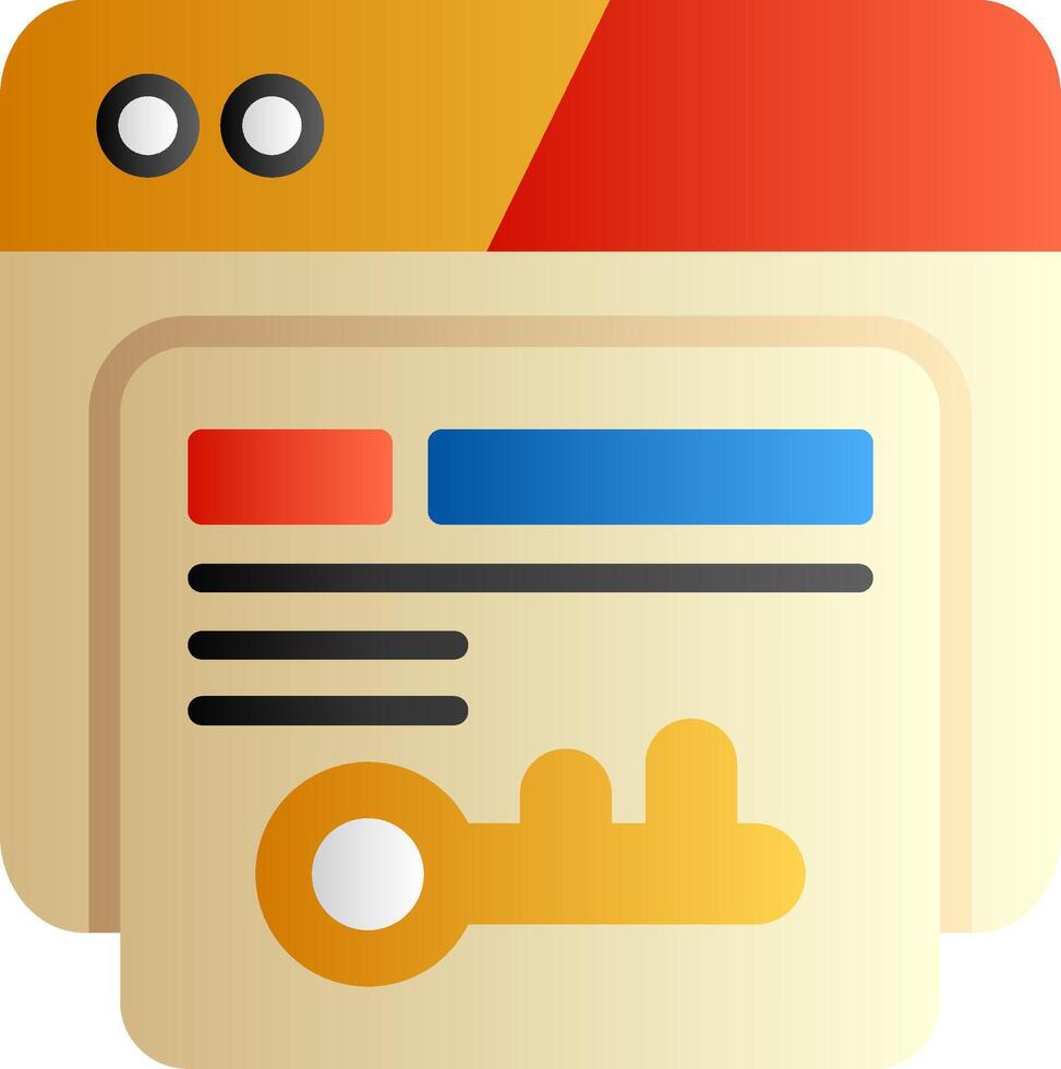 Keyword Stuffing Flat Gradient Icon vector