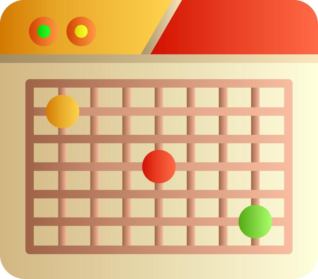 Heatmap Flat Gradient Icon vector