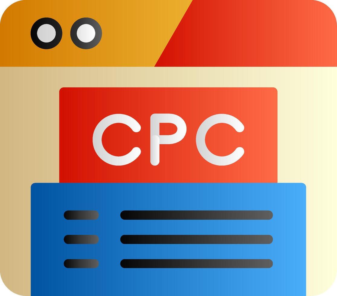 Cpc Flat Gradient Icon vector