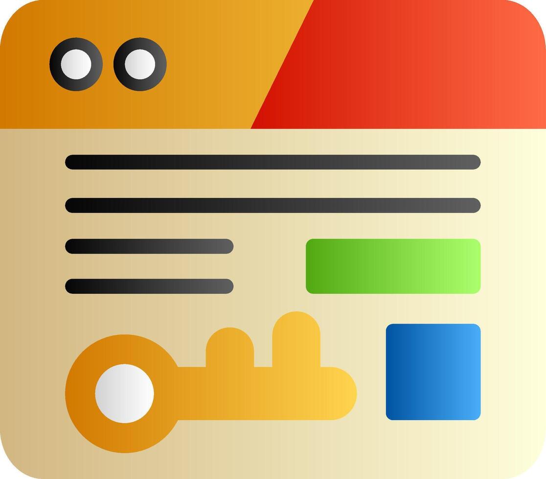 Keyword Density Flat Gradient Icon vector