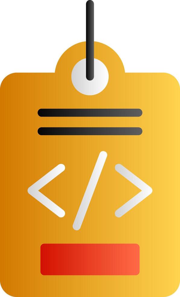 Meta Tags Flat Gradient Icon vector