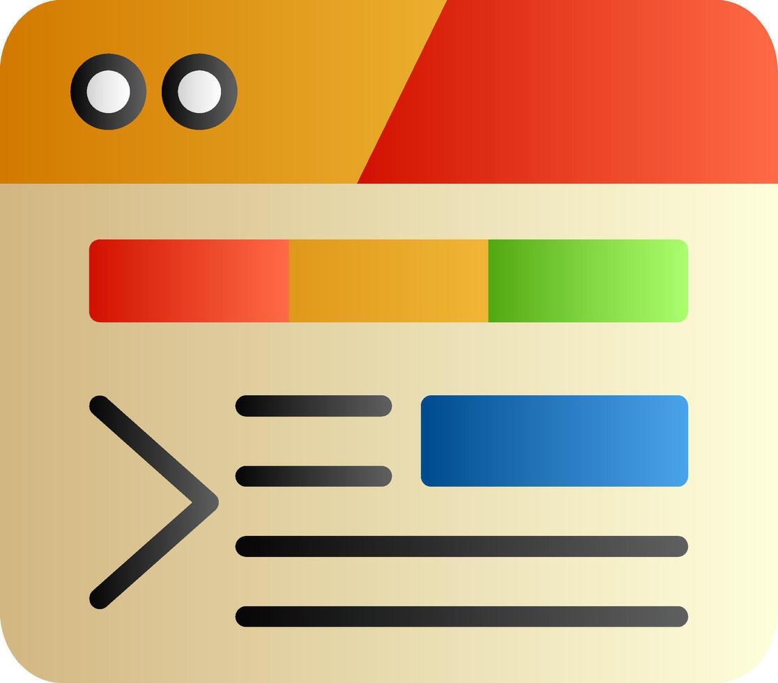 Meta Description Flat Gradient Icon vector