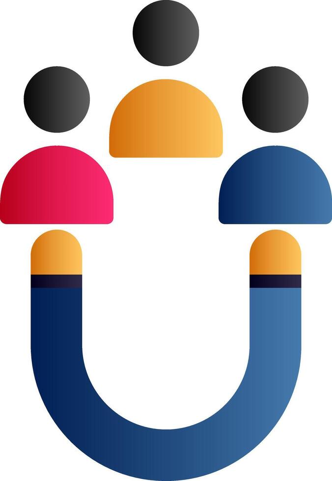 Customer Acquisition Flat Gradient Icon vector