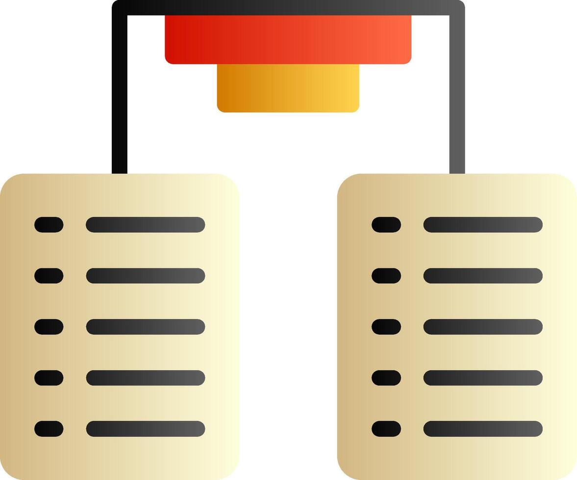 Keyword Proximity Flat Gradient Icon vector