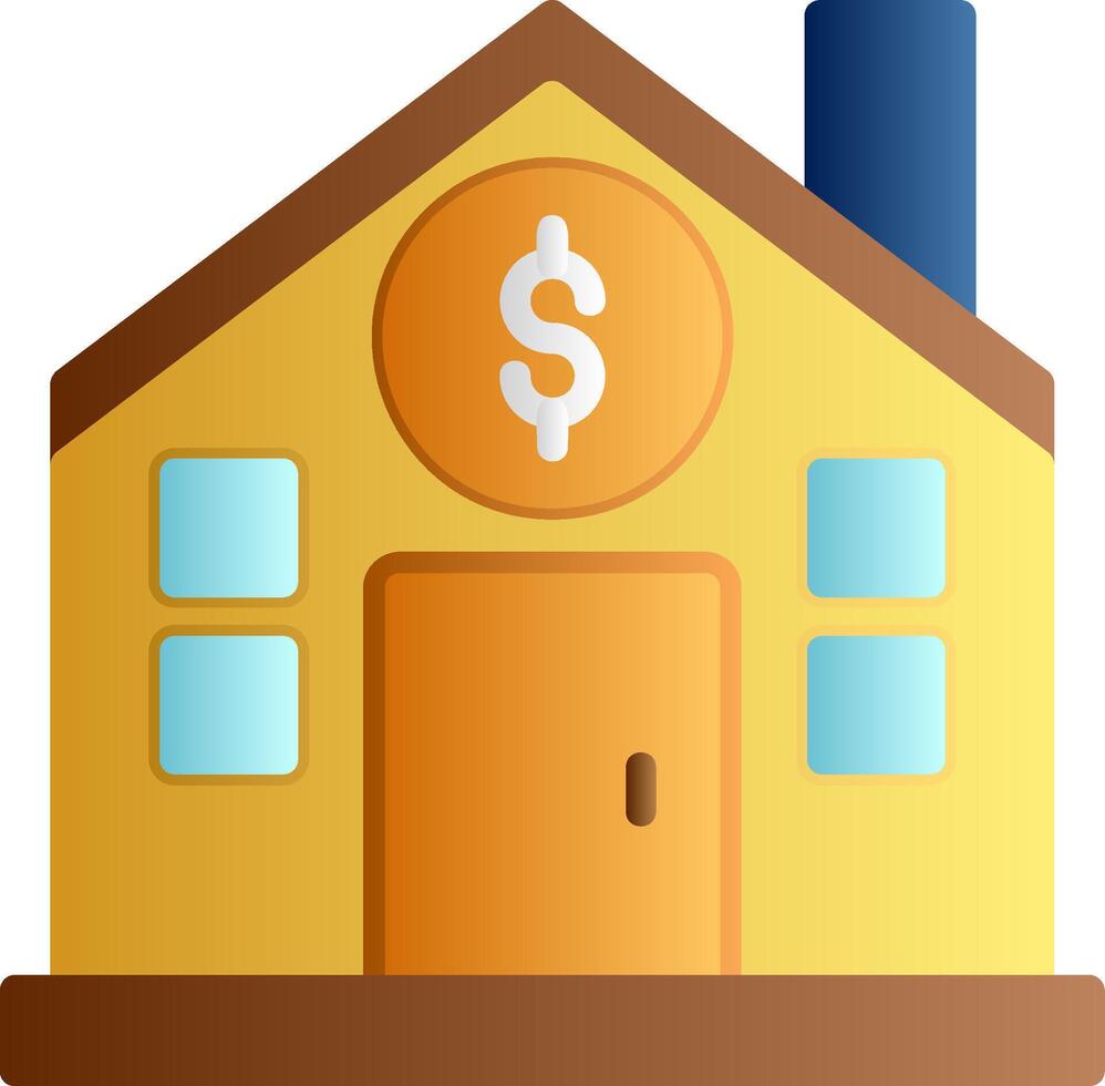 Cost Of Living Flat Gradient Icon vector