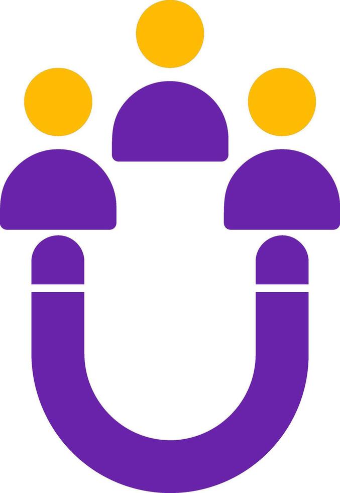 Customer Acquisition Glyph Two Color Icon vector