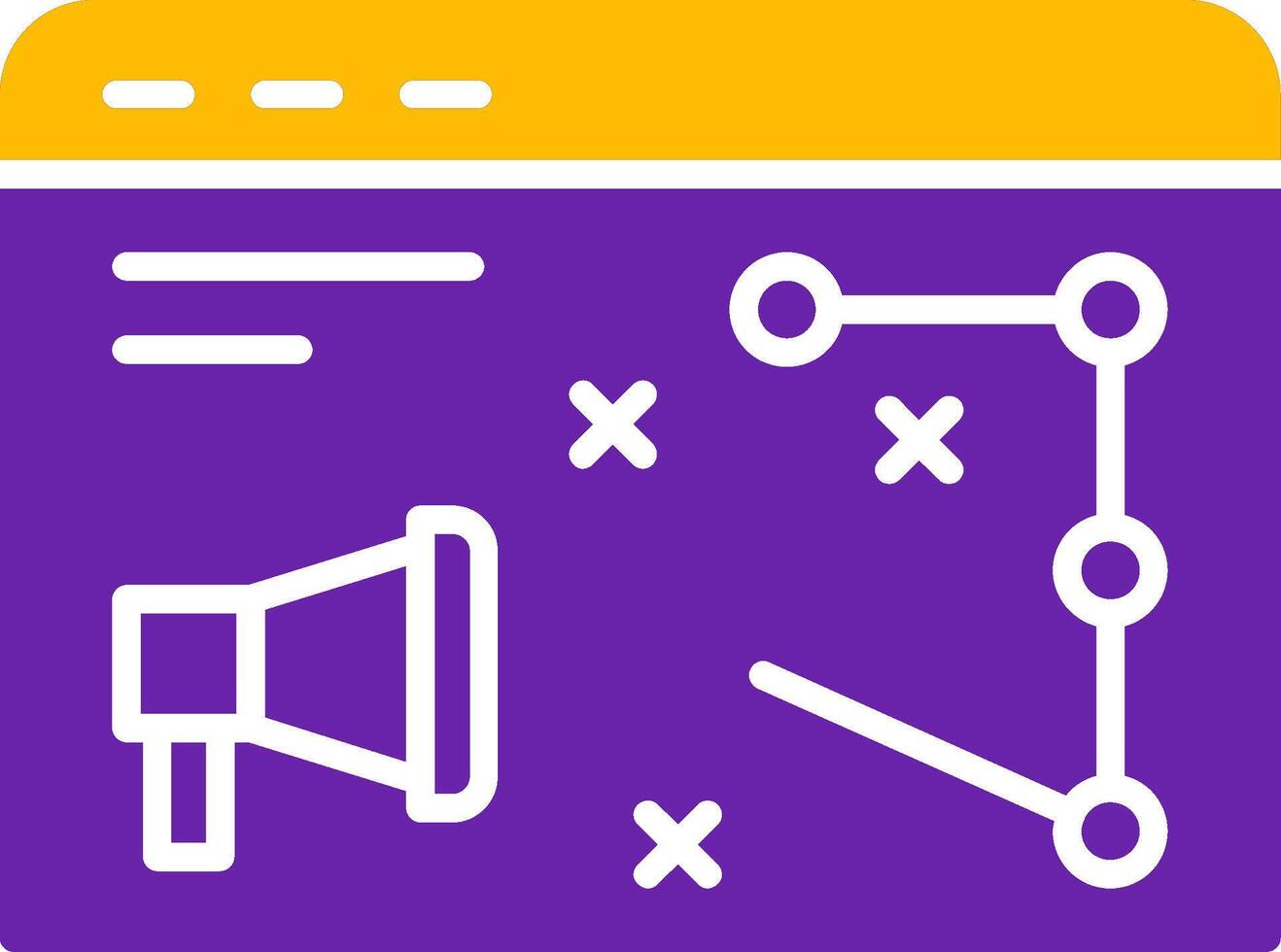 Digital Strategy Glyph Two Color Icon vector