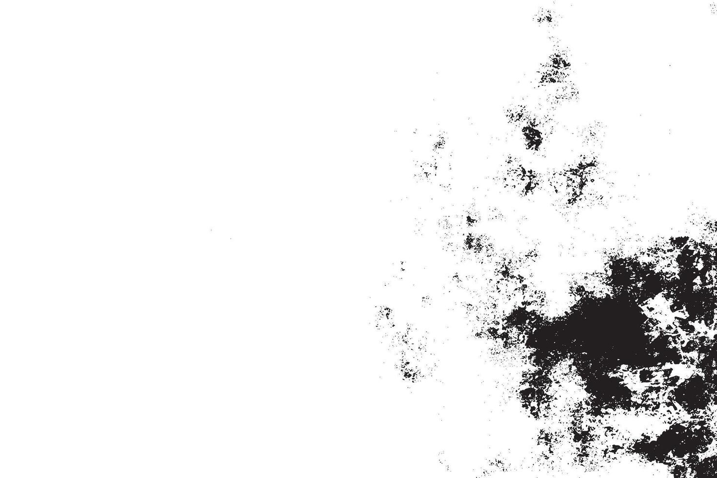 Envejecido pared y texturizado grunge diseño con blanco y negro trama de semitonos patrones y tinta salpicaduras en un afligido blanco antecedentes vector