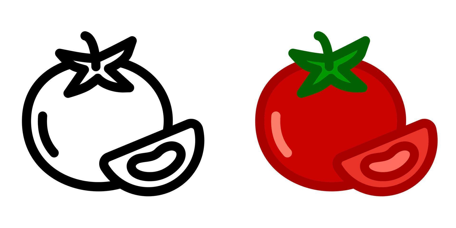 Red Tomato icon. Vegetable sign. Organic logo. Ketchup symbol. vector