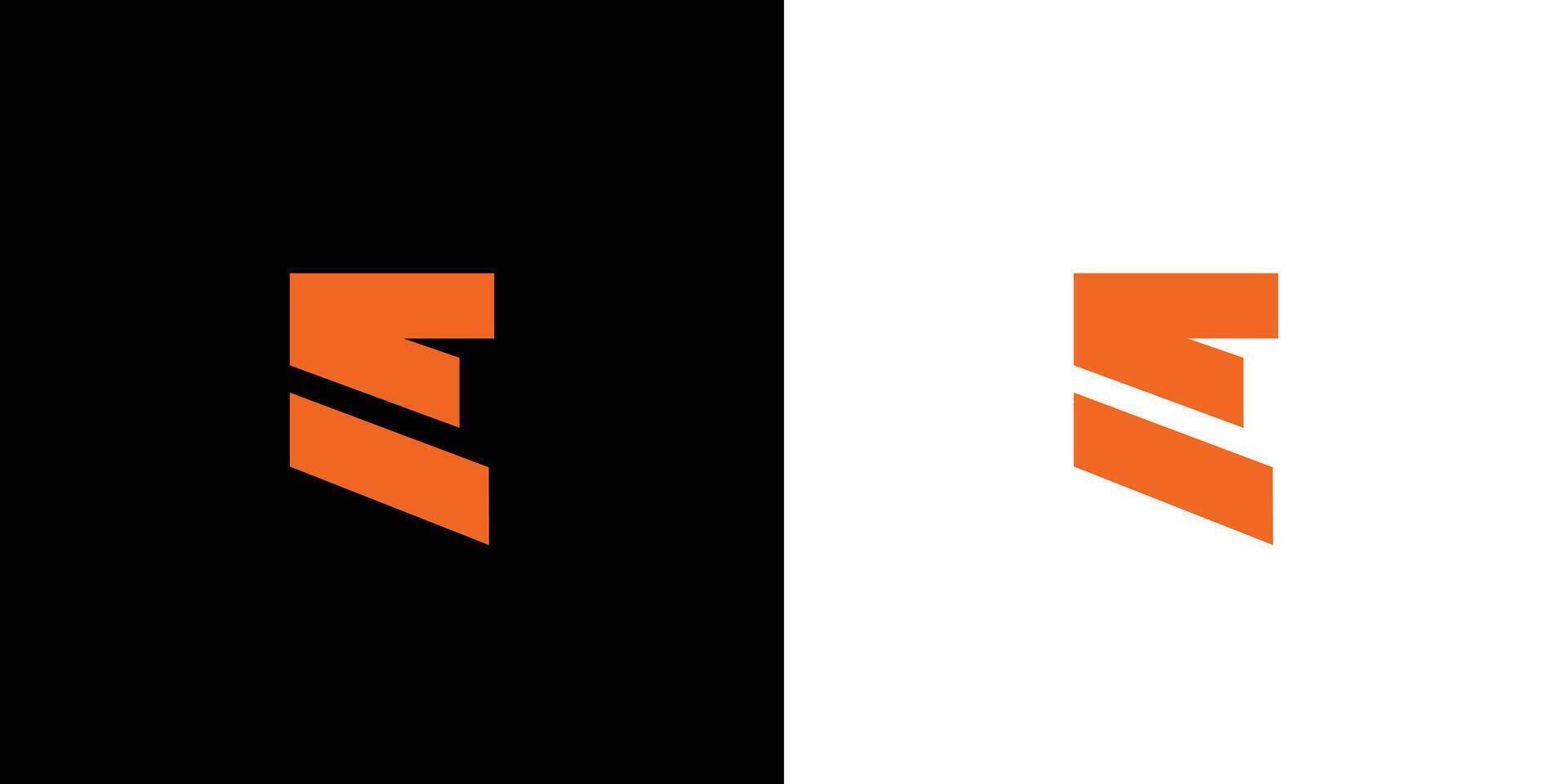 Unique and Bold E logo design vector