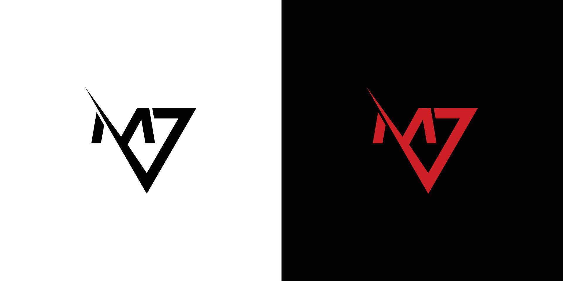 Modern and cool MJ logo design vector
