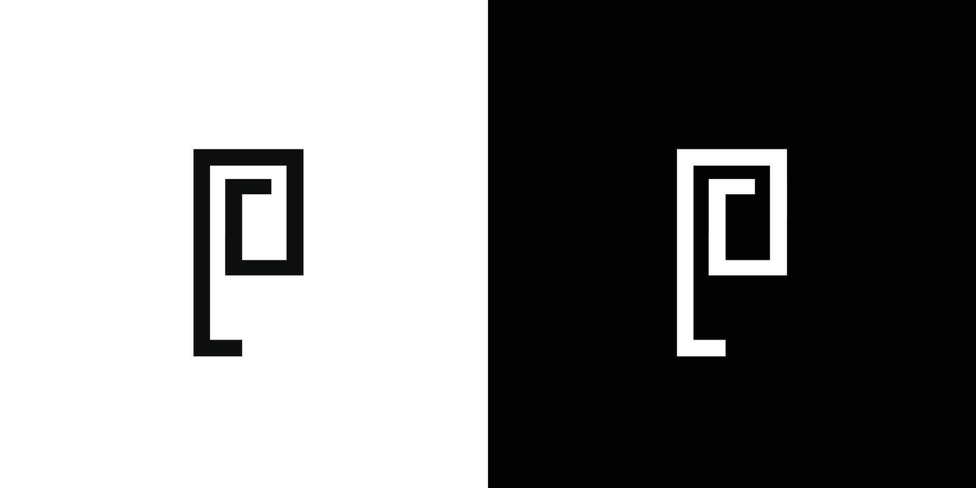 Modern and Unique P logo design vector