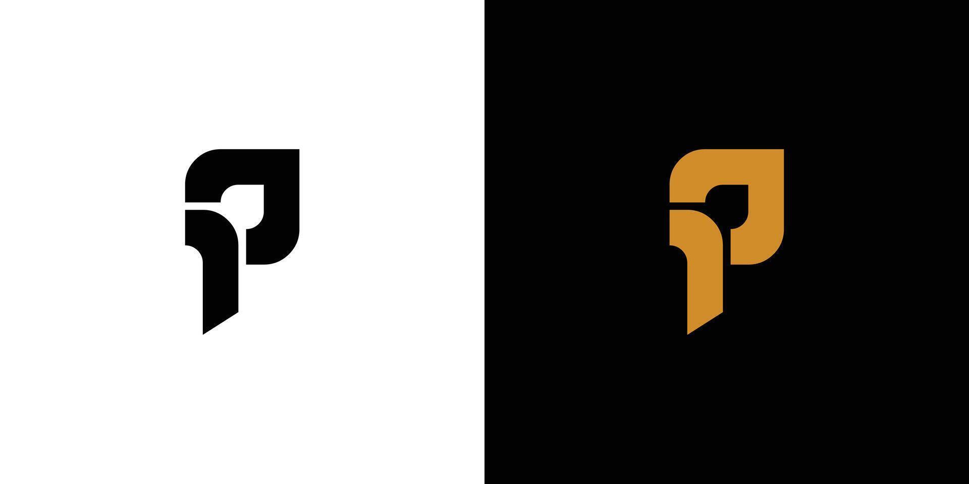 Bold and Unique P logo design vector