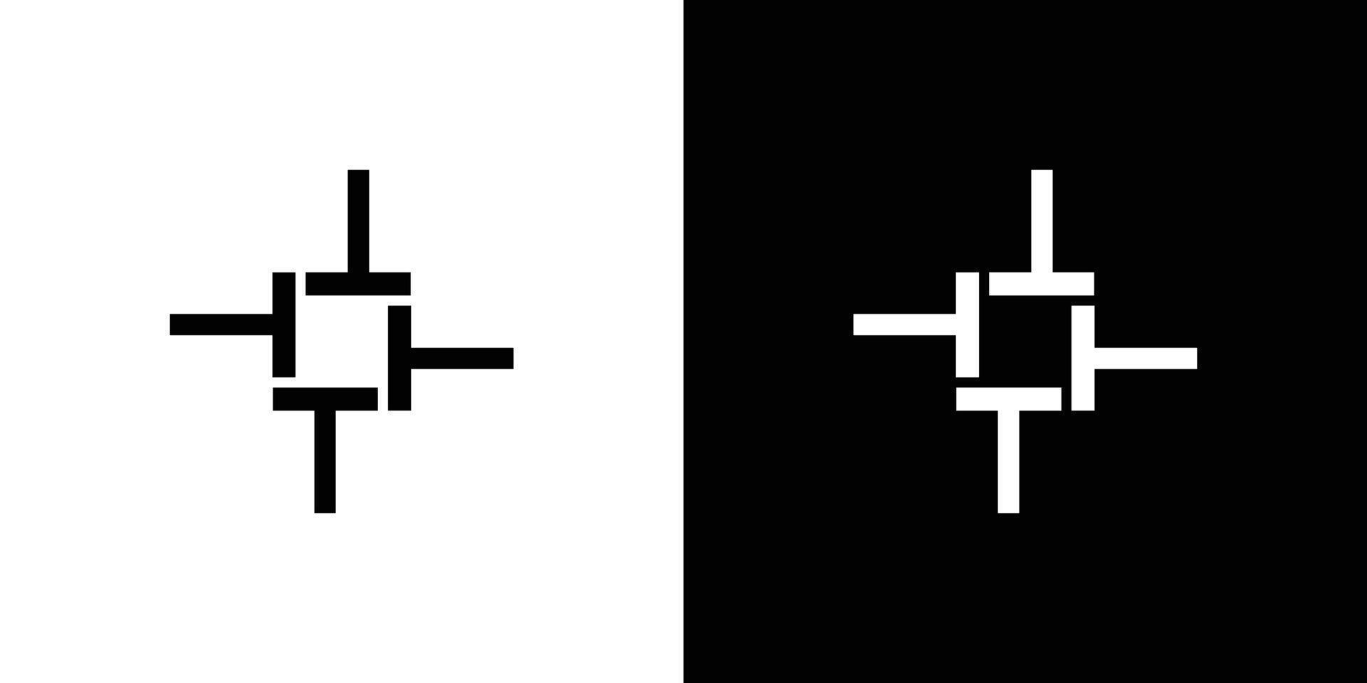 Modern and Unique T logo design vector