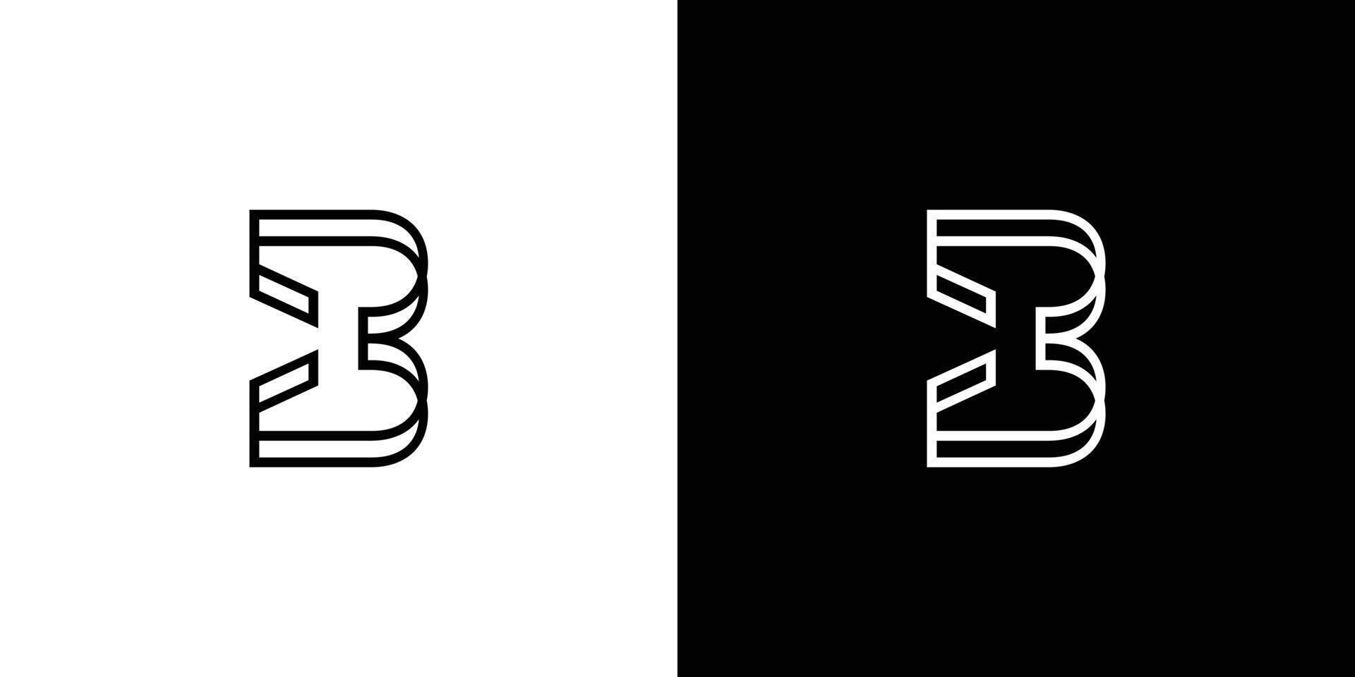 Unique and Modern B logo design vector