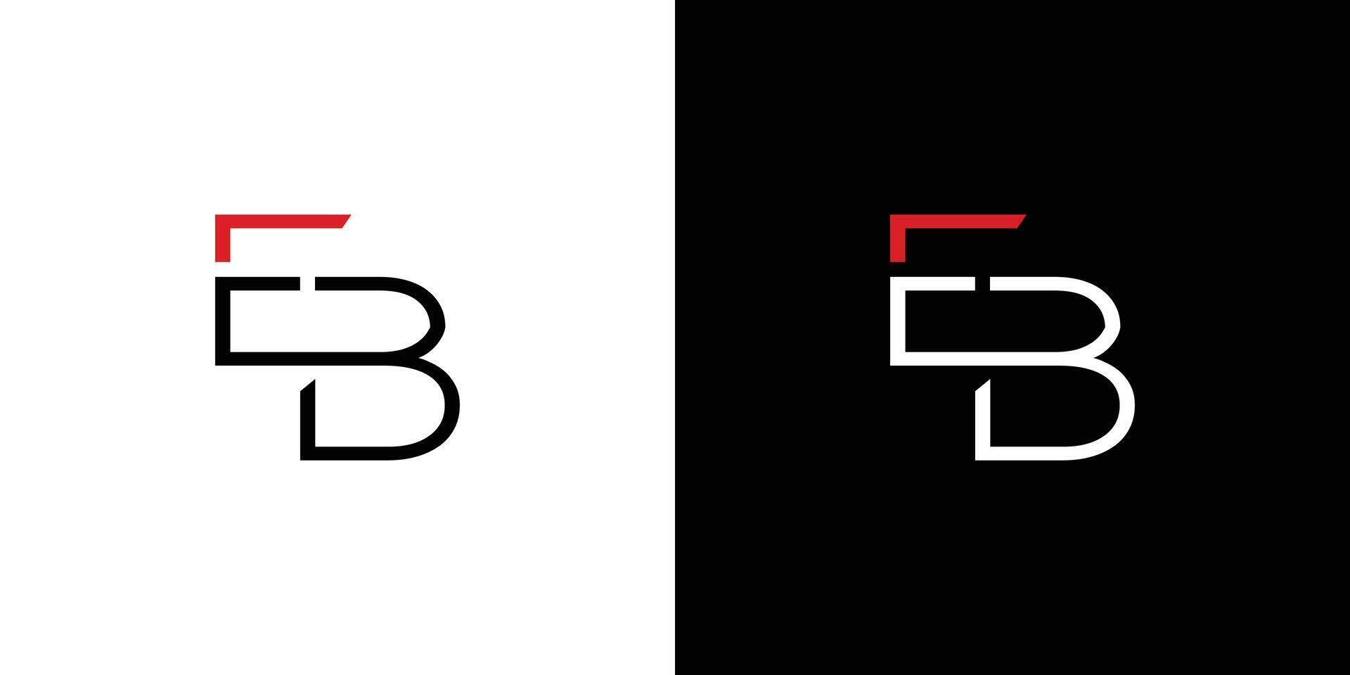 Modern and unique EB logo design 2 vector