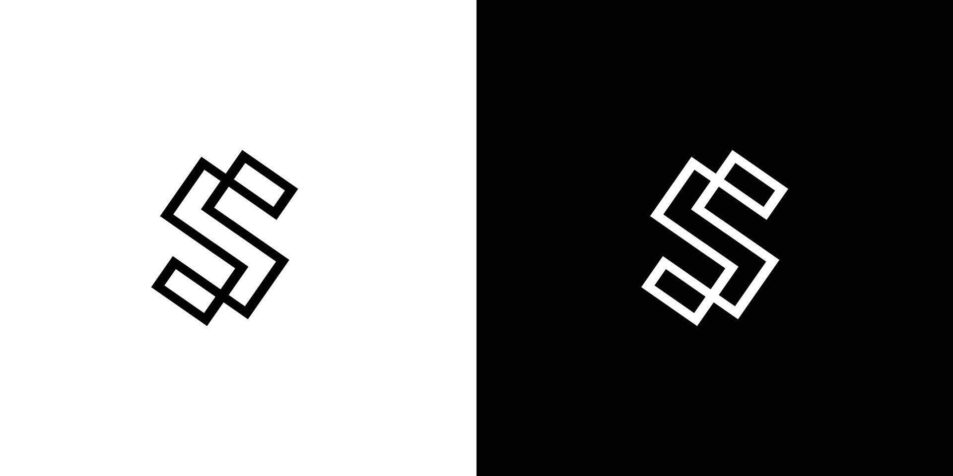 Modern and unique S logo design 2 vector