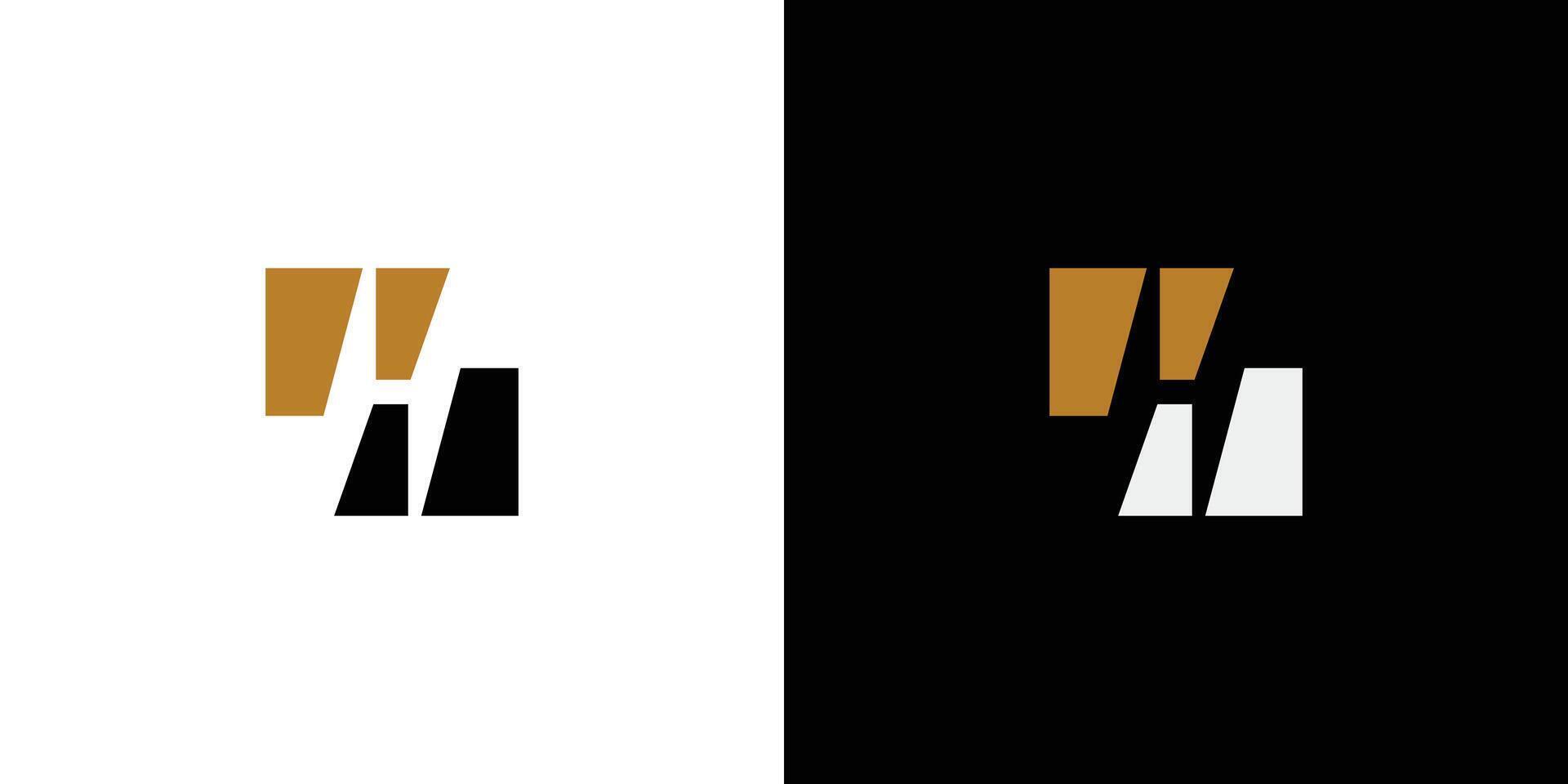 Unique and simple H logo design vector