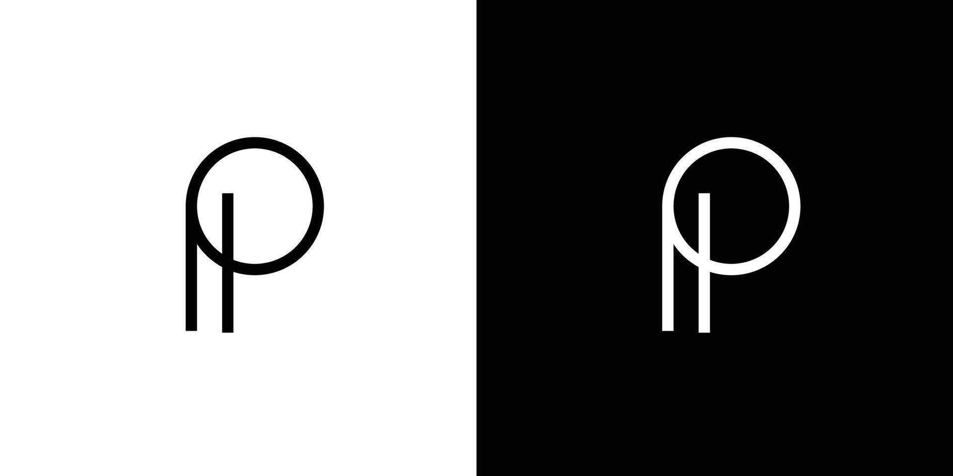 Modern and unique P logo design vector