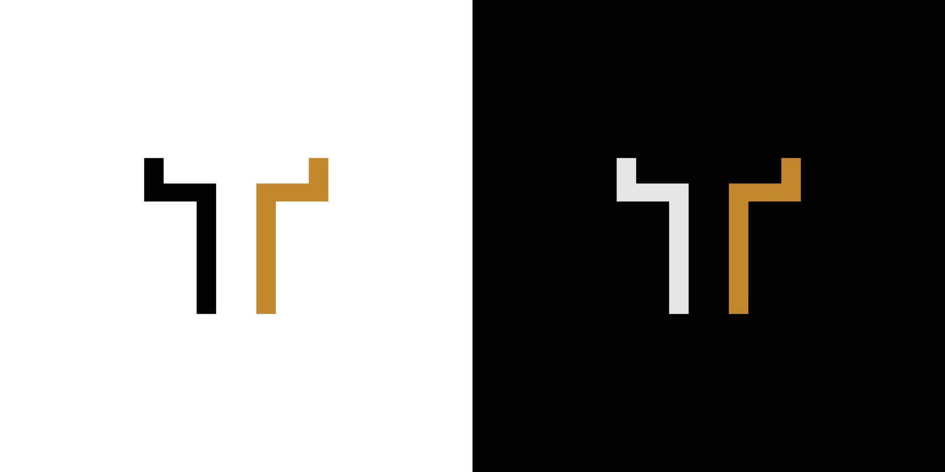 Modern and Simple T logo design vector