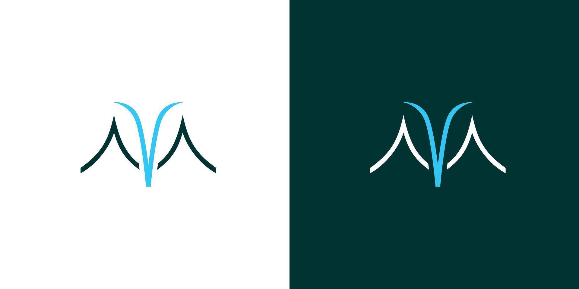 Modern and Unique VM logo design vector