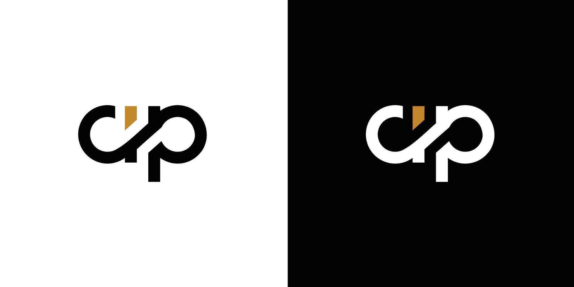 Modern and unique AP logo design vector