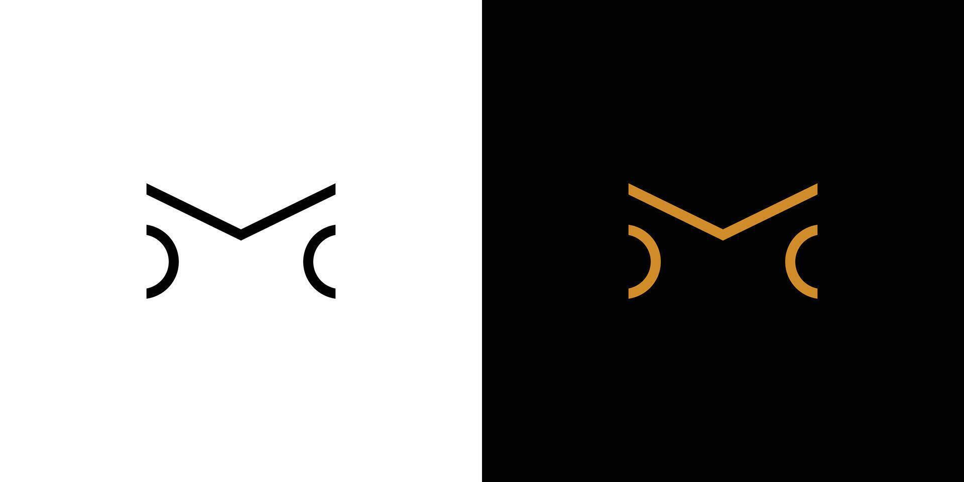 Simple and unique M logo design vector