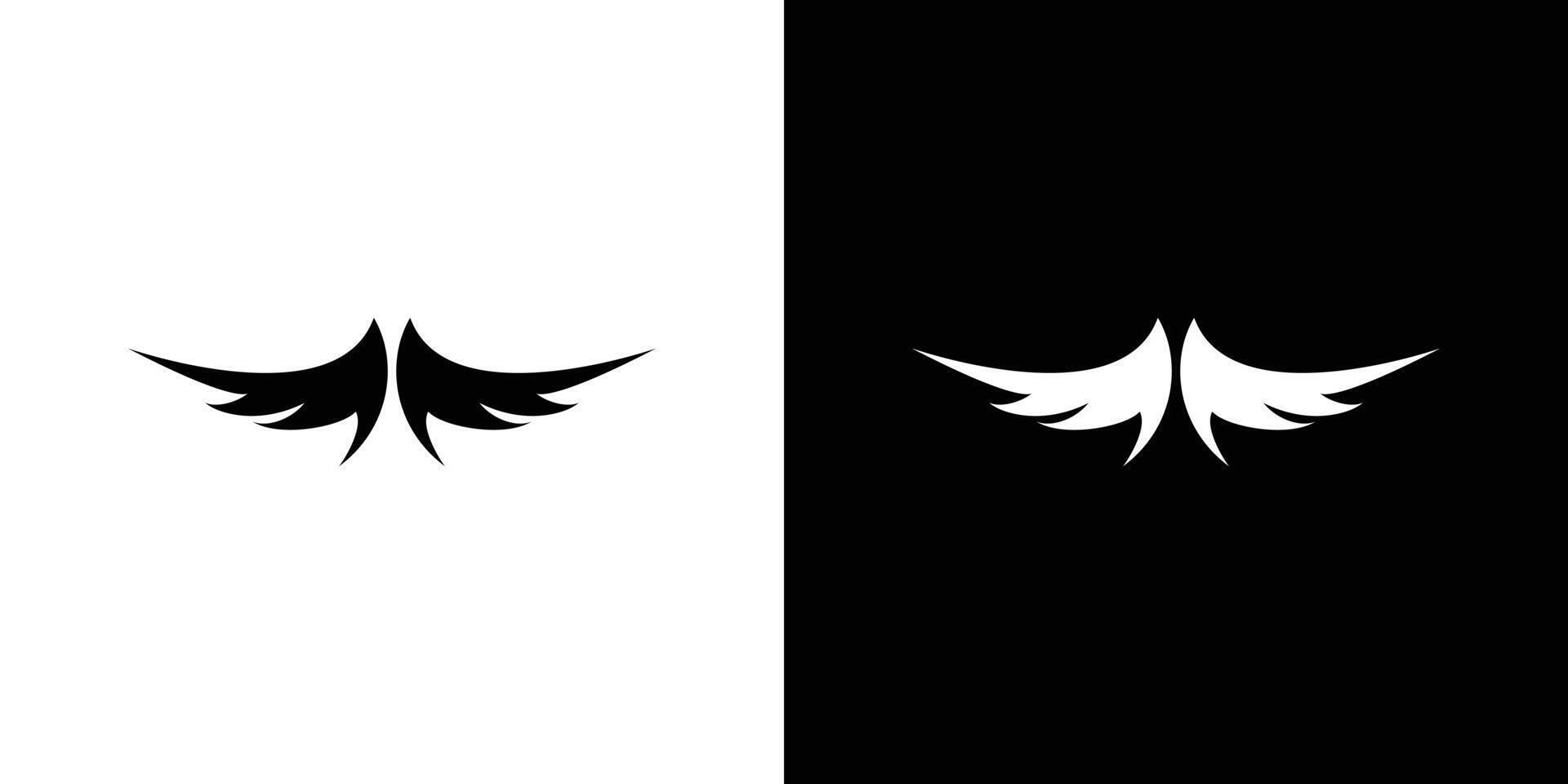 The bird wings logo design is unique and modern vector