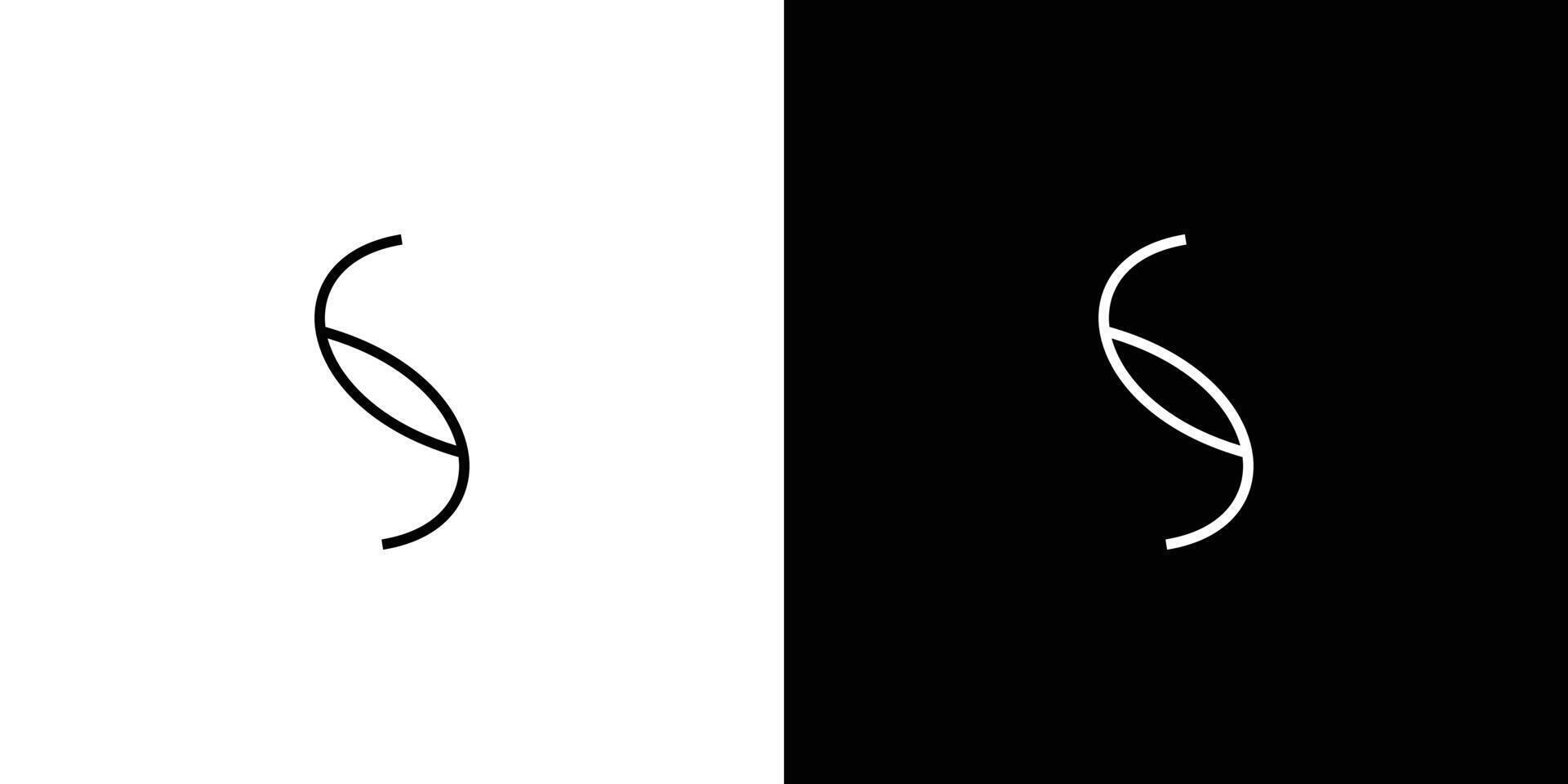 Simple and unique S logo design vector