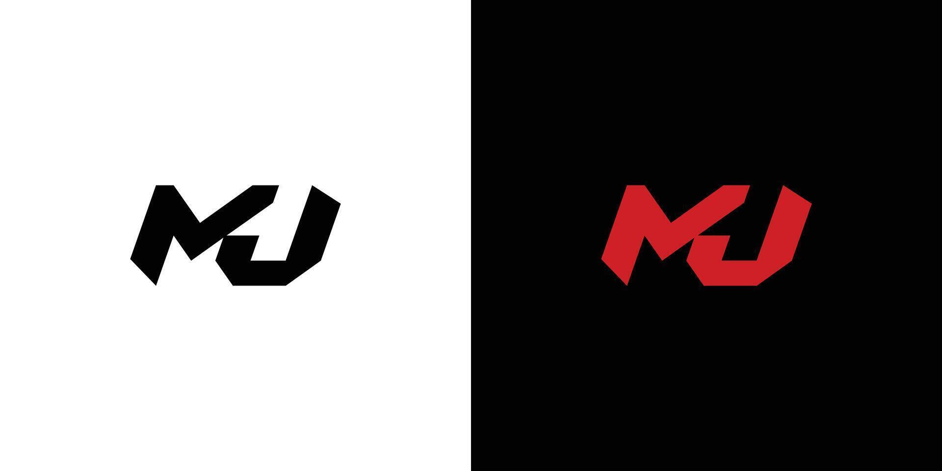 Modern and Strong MJ logo design vector