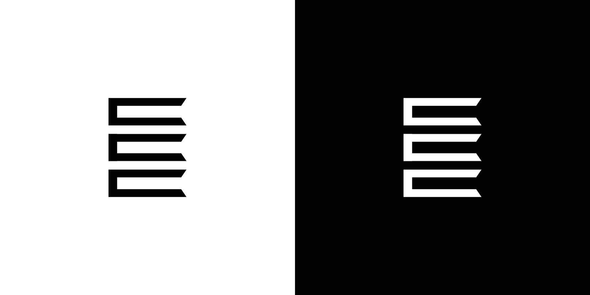 Modern and unique E logo design vector