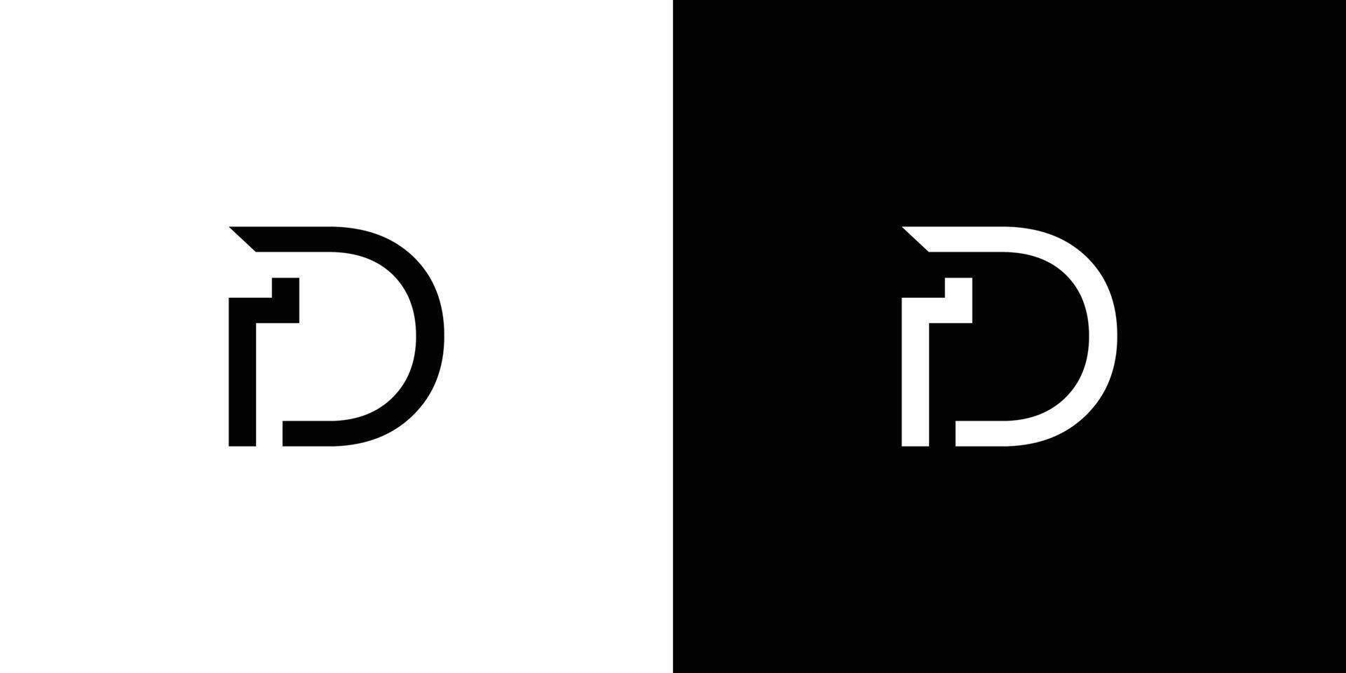 Modern and Simple D logo design vector