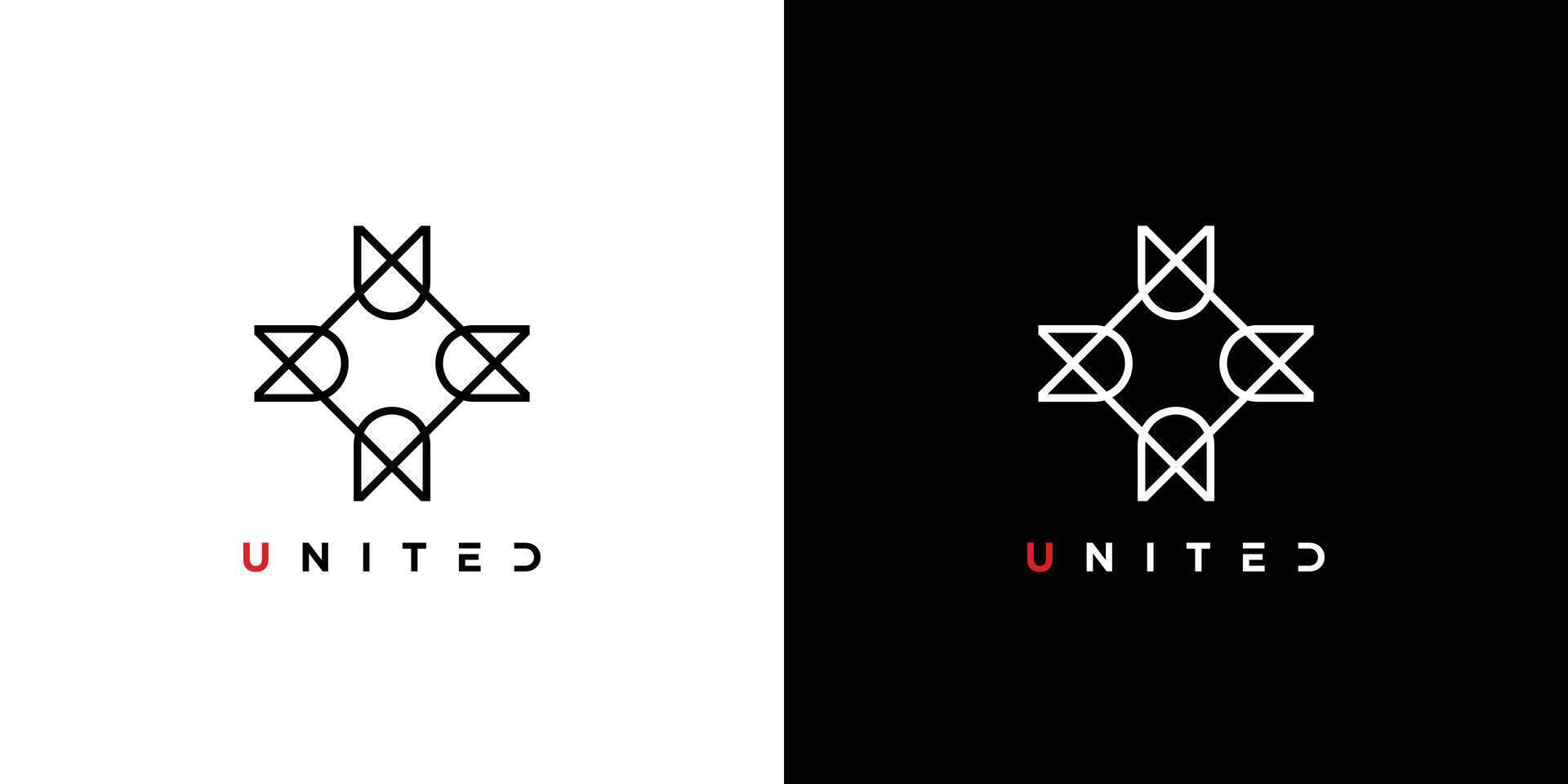 Unique and modern United logo design vector