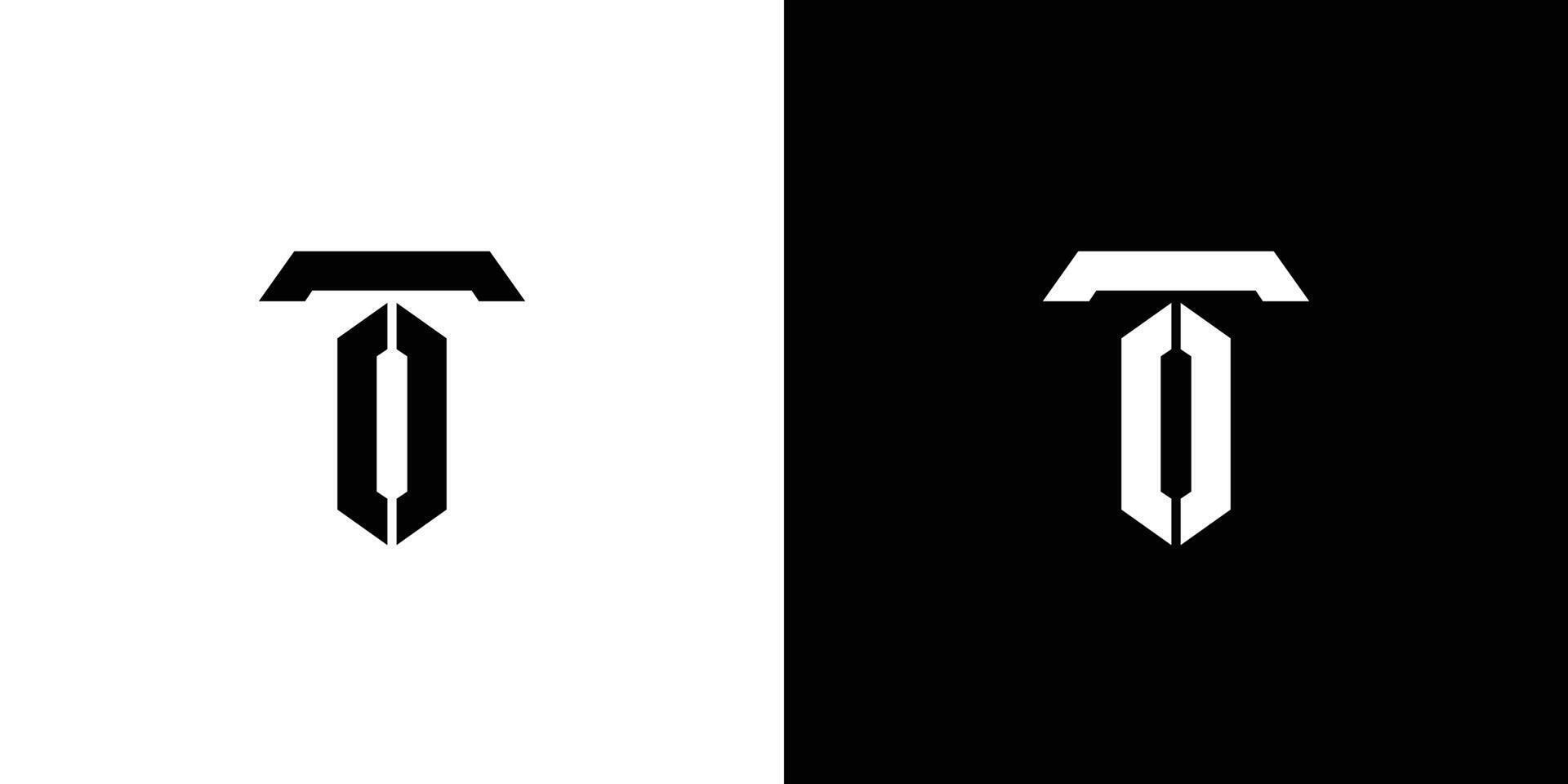 Modern and Unique TO logo design vector