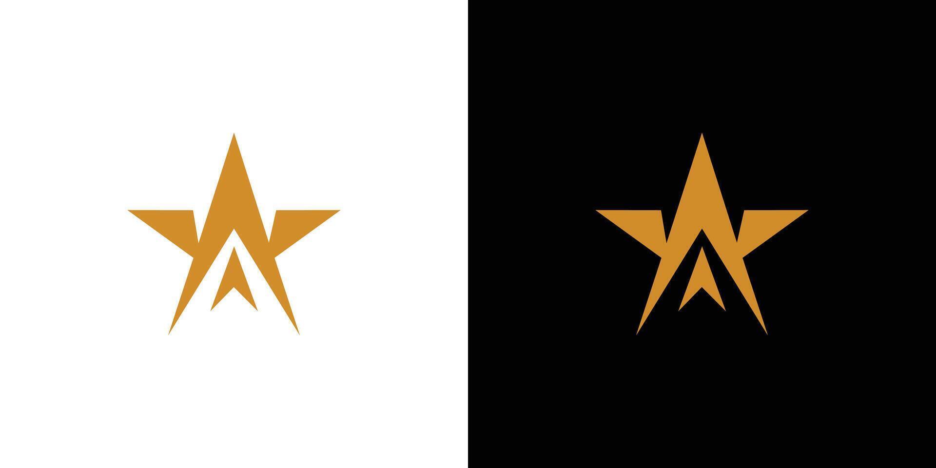Modern and unique star logo design vector