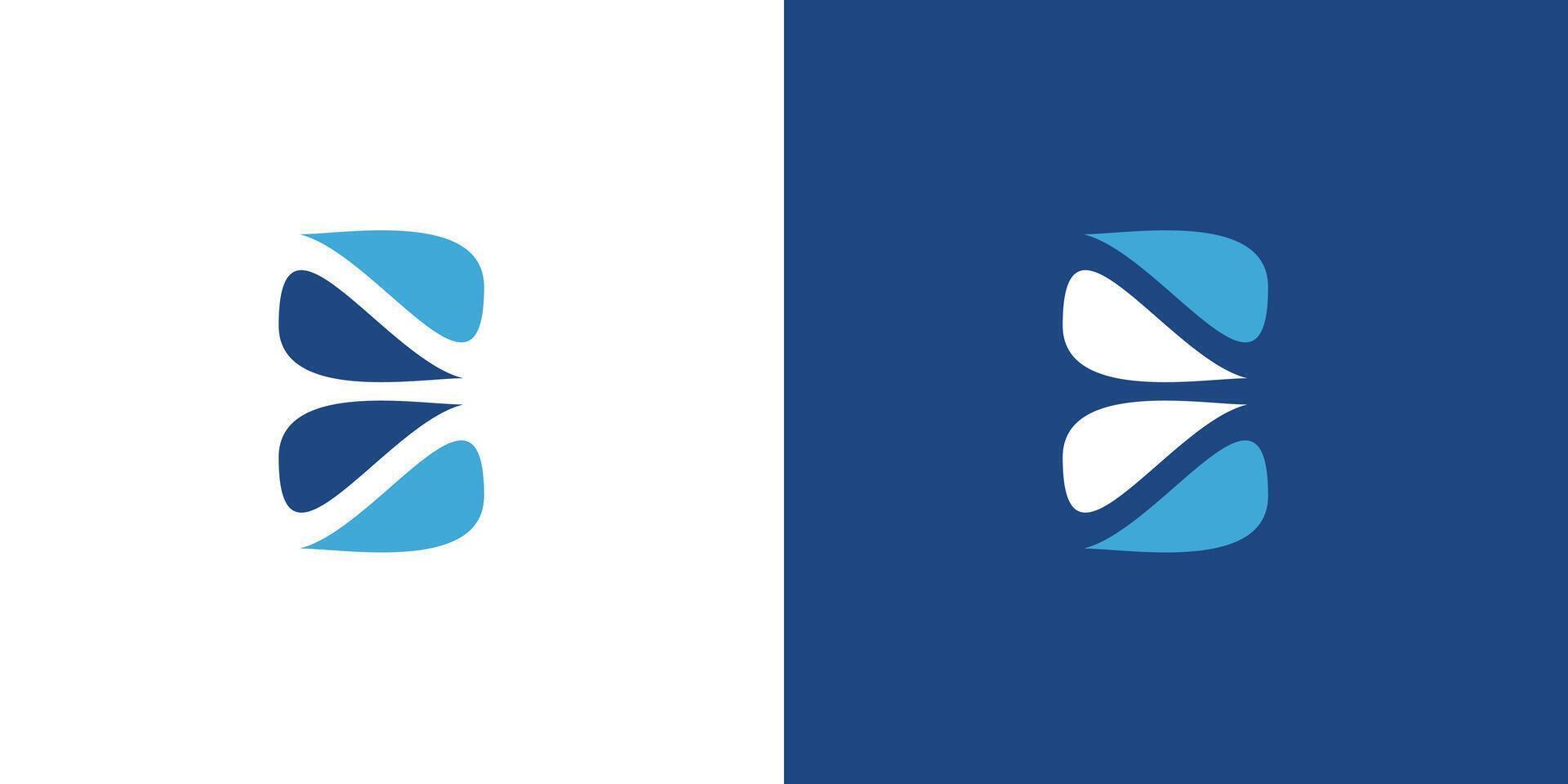Modern and unique E logo design vector
