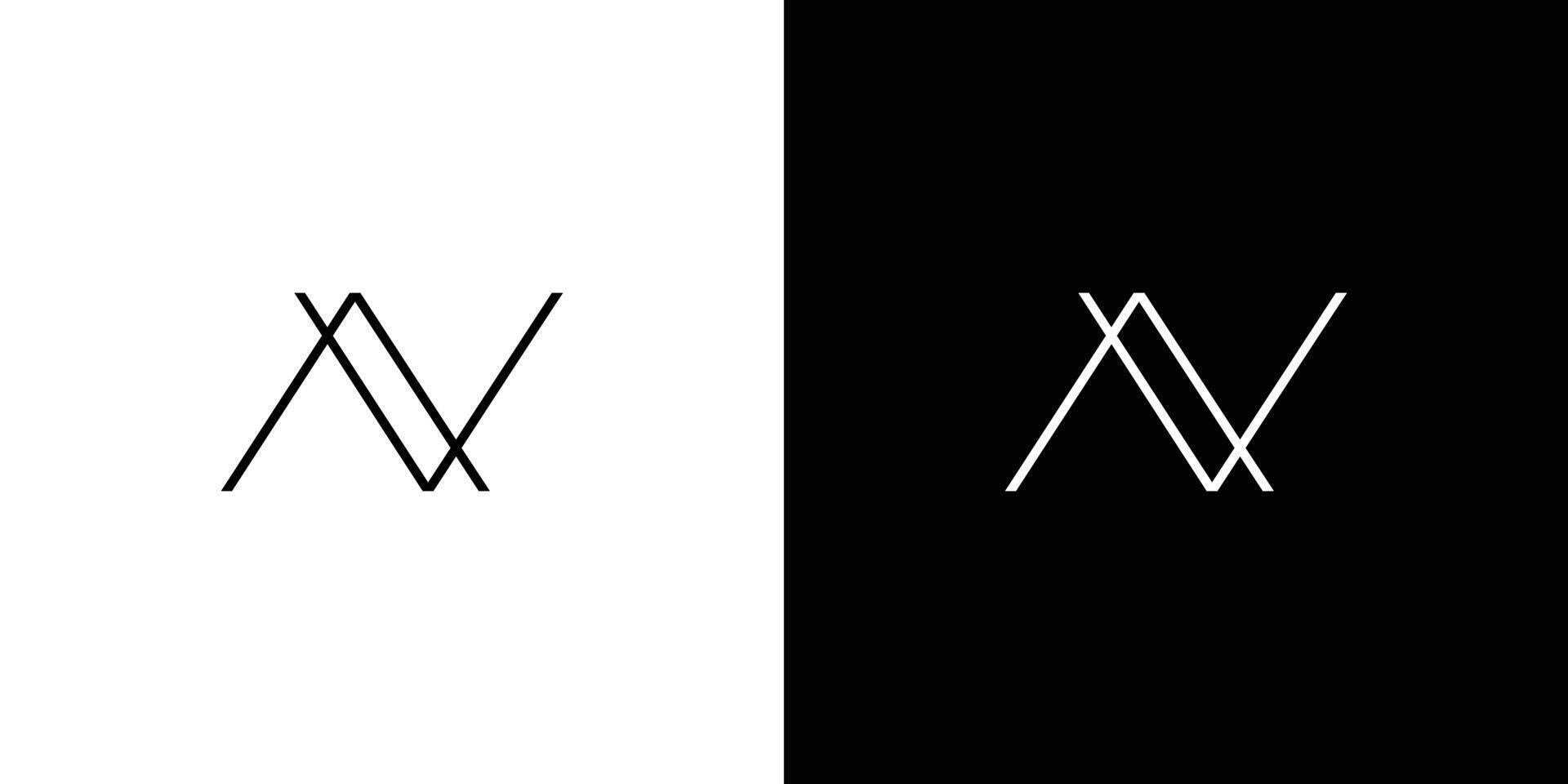 Modern and unique N logo design vector