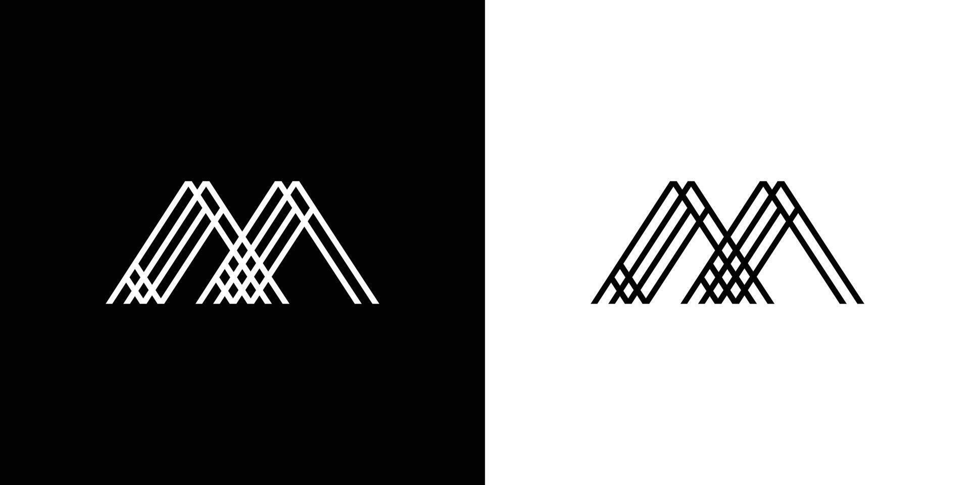 Modern and unique M logo design 2 vector