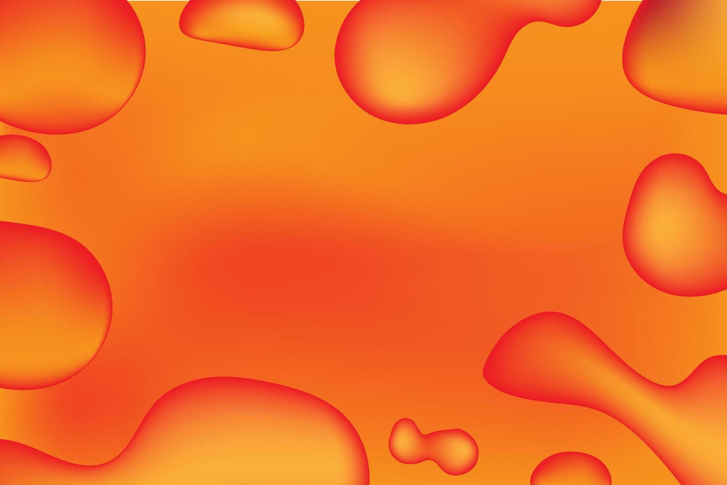 Fluidity Abstract Background Orange adn Yellow liquid shapes futuristic banner vector