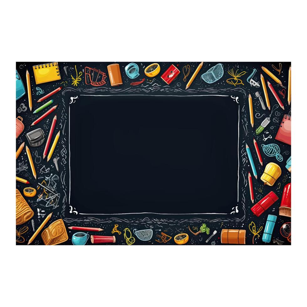 Back to school, Abstract blackboard, board with chalk school sup vector
