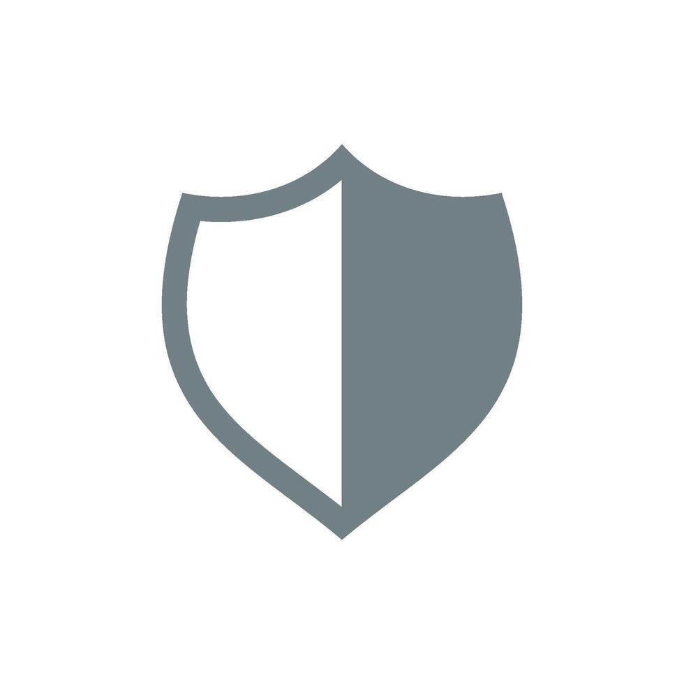 Blank Elegant Grey Shield Template Logo Design vector