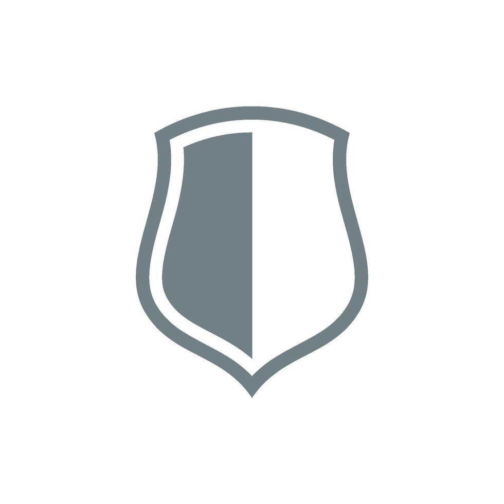 Police Blank Shield Template Logo Design vector